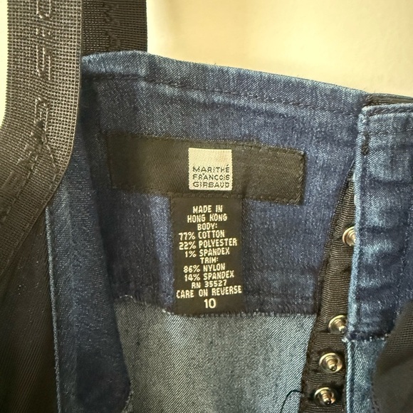 Marithe Francois Girbaud denim and mesh Mini Dress - Picture 3 of 4